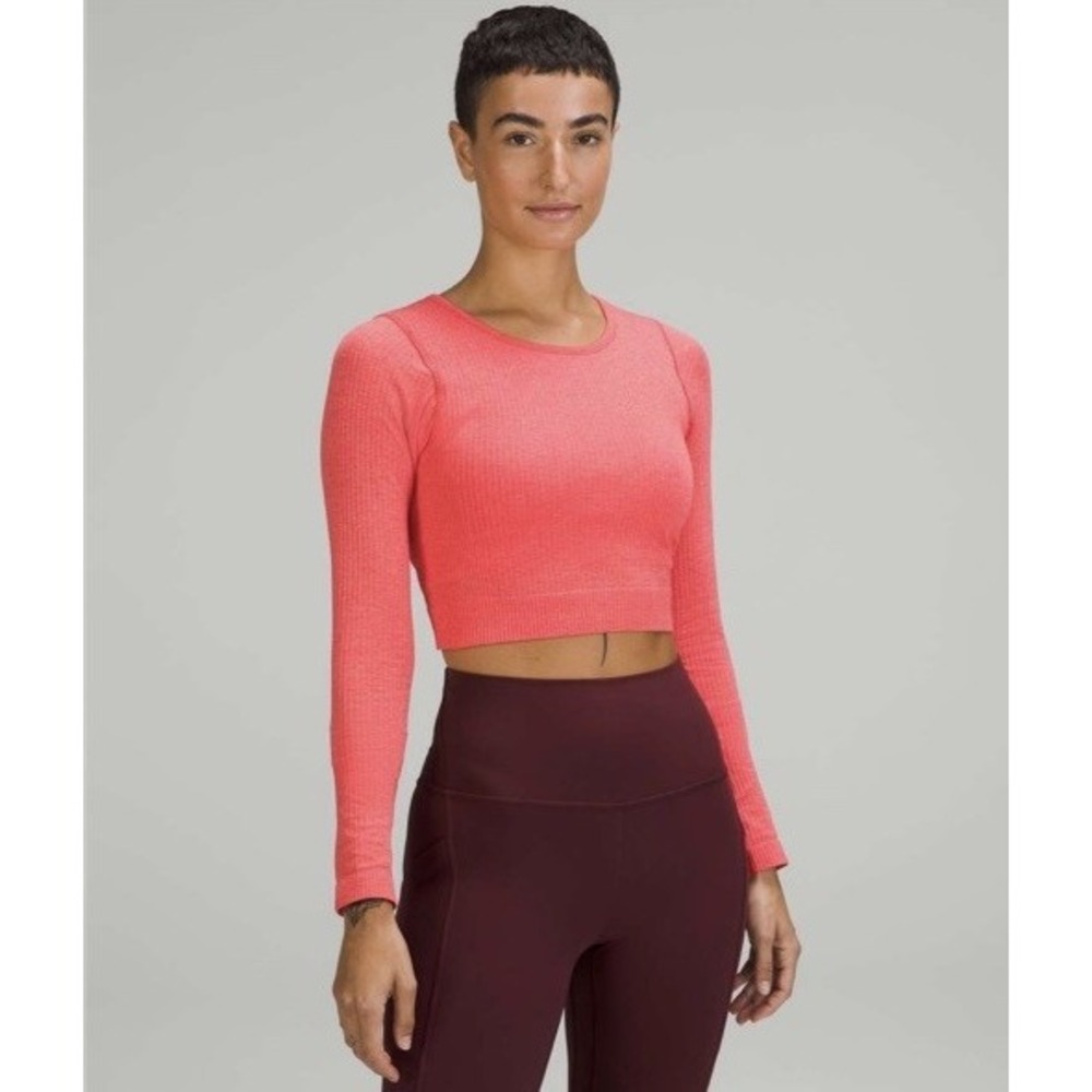 Lululemon Ebb to Street Long Sleeve Shirt Pale Raspberry Size 8